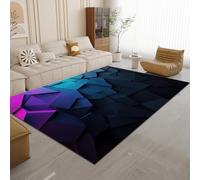 Générique Géométrie Tapis de Salon Petit 120x170 cm 3D Abstrait Tapis de Chambre Flanelle Antidérapant Lavable Poil Court Tapis pour Salon Chambre Q-10