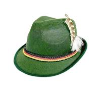 Générique German Bavarian Hat - Non-Woven German Hat With Feathers | Breathable Headgear | Jazz Party Hatt For Adults Party Carnival Cultural Event Beer Festival Celebration