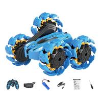 Générique Gesture Sensor Toy Car, Hand Controlled RC Car with Remote Control, 360° Rotating Stunt Vehicle for Boys Girls Rechargeable Kids Toy for Indoor Outdoor Play Family Fun Races 60 Meters