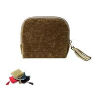 Générique Gettoreach Travel Jewelry Case, 2025 New Portable Travel Jewelry Organizer with Tassel Zipper Design, Soft Velvet Organizer Pouch for Bangle, for Girls Trip (Yellow,One)