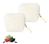 Générique Gettoreach Travel Jewelry Case, 2025 New Portable Travel Jewelry Organizer with Tassel Zipper Design, Soft Velvet Organizer Pouch for Bangle, for Girls Trip (White,Two)