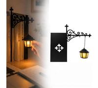 Générique Ghost Bookshelf Lantern，Library Mini Bookshelf Lamp, Little Cute Lantern-Decorative Library Hanging Resin Lighting, Miniature Halloween Vintage Patchwork Reading Book LED Nightlight