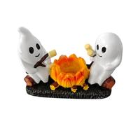 Générique Ghost Campfire Statues, Halloween Desktop Figurines, 2.95x4.33in Spooky Campfire Scene Design, Cute Resin Accent Decor, Seasonal Ornament for Mantel, Shelf, Fireplace, Windowsill Display