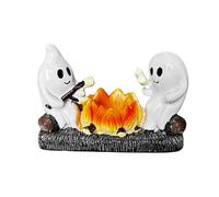 Générique Ghost Campfire Statues, Halloween Fireplace Decor, 2.95x4.33in Spooky Season Figurines, Compact Lifelike Resin Detail, Home Spooky Decorations for Mantel, Shelf, Desktop