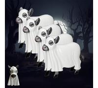 Générique Ghost Cow - Decor, Decorative Prop, Halloween Cow Decorations Outdoor Sculpture ,Mental Ghost Cow Decoration (4PCS)