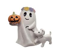 Générique Ghost Dog Statue, Halloween Walking Figure, 6.3x4.33x5.91 inches Spooky Accent Decor, Table Centerpiece for Haunted House, Entryway, Kitchen, Mantel, Fireplace, Party, Bedroom, Living Room