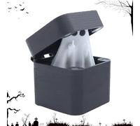 Générique Ghost Figurine Scare, Gag Box Spooky Small, Gag Favors Figurines, Sturdy Lightweight Material, Ideal for Mantel Bookshelf Dining Table Party Halloween Decoration, 1 Piece