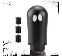 Générique Ghost Gear Shift Knob, Manual Shifter Head Ghost Design, Resin Vehicle Interior Mod for Halloween Car Decoration with Threaded Adapters for Racing Travel Daily Commute Use, Black