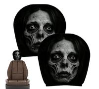 Générique Ghost Headrest Cover, 2 Piece Halloween Auto Interior, Soft Car | Fun Holiday Interior Decoration, Soft Comfort Design, Festive Atmosphere Creator For Daily Commute Road Trip Travel Ride