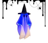 Générique Ghost Light Outdoor - Marche parlante réaliste à Piles | Chapeau de sorcière éclairé, décoration pour Jardin, Porche, Patio, pelouse, Cour, Maison hantée, fête, Accessoire animé Effrayant
