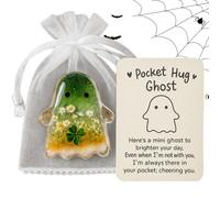 Générique Ghost - Lightweight, Emotion Support Ghost | Portable Pocket Comfort Ghosts | Cute Mini Charm for Home, Travel Celebration or Students on Campus Halloween Students