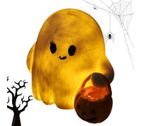 Générique Ghost Night Light | Cute Ghostt Reading Book Lamp | Touch Control Silicone Rechargeable Pumpkin NightLight | for Baby Bedside Lamps Gift Children Women Teen Girls