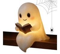Générique Ghost Night Light, Halloween Ghost Lights, LED Reading Book Design, Bedside Lamp for Room Mantle Kitchen Home Fireplace Farmhouse Holiday Bedroom Desk and House Decor Use