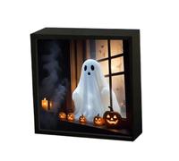 Générique Ghost Picture Night Light - Haunted Picture Light | Haunted Pictures Lights, Ghost Picturre Frame Desktop Lamp, Small Table Lamp Exquisite Indoor Painting Decor For Ambiance Enhancement