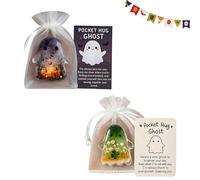 Générique Ghost Pocket Cards, Pocket Comfort Ghosts, Pockets Hug Ghost with Encouragement Card, Thoughtful Gifts for Friends, Compact Design, Small Decorative Keepsake (#3)