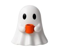 Générique Ghost Statue | Resin Halloween Ghost Drinking Coffee Sculpture