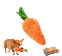 Générique Giant Carrot Dog Toy, The Mellow Dog Calming Carrot, 29.5 inch Large Sturdy Plush Multi-squeaks Pet Toys, for Indoor Outdoor Play (Medium)