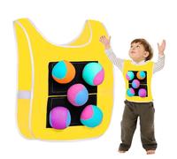 Générique Gilet Balle et bâton pour - Jeu de Ballon Chasseur pour avec 5 balles | Attraper et Lancer des balles en Peluche, Jeu de Lancer de d'interaction Parent-Enfant