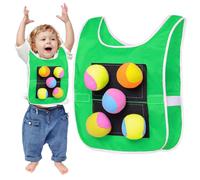 Générique Gilet Balle et bâton pour - Jeu de Ballon Chasseur pour avec 5 balles | Attraper et Lancer des balles en Peluche, Jeu de Lancer de d'interaction Parent-Enfant