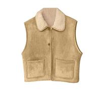 Générique Gilet Chaud Doublé Polaire pour Femme Gilet sans Col Et sans Manches Au Style Charmant Et Mignon Manteau Japonais Style Harajuku Y2k Veste Minimaliste Polyvalente Et Confortable
