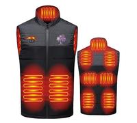 Générique Gilet Chauffant Hommes et Femmes Veste Chauffante sans manches Homme, Gilet Chauffant Moto Rechargeable avec 9 zones de chauffage Imperméable pour Ski Plein Air Randonnée Hiver Moto