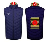 Générique Gilet Chauffant Unisexe Love Print avec USB rechargeable, Veste Chauffante avec Single Control 2 Zone chauffée, Gilet Chauffant Électrique pour Activités en Plein Air