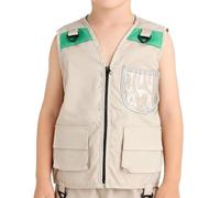 Générique Gilet de Pêche Enfant - Sans Manches,Veste Camping | Randonnée Exploration Jeu Rôle Zoo Activités Extérieures