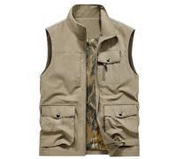 Générique Gilet de Pêche Homme Multi-Poches Utilitaire sans Manches, Gilet Léger Respirant de Plein Air pour Randonnée Chasse Photographie Reporter Camping Safari Sport et Voyage