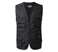 Générique Gilet De Peche Veste Saharienne Homme Sans Manche Blouson Leger Veston Manches Chasse Pare-Balles Biker Reporter Manteaux Printemps