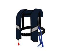 Générique Gilet de Sauvetage Gonflable Automatique: 150N Veste Flottante Légère avec Sifflet pour Kayak Bateau Natation Adultes Enfants Jusqu’à 150kg(BB)