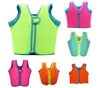 Générique Gilet de Sauvetage pour Enfant Fille et Garçon Gilet de Natation pour Enfants de 1 à 6 Ans Gilet Piscine Enfant Couleur Unie Bouée de Natation pour Bébé (02-Vert, 1-2 Ans)