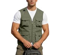 Générique Gilet De Sécurité Haute Visibilité Gilet De Pêche avec Multi-Poches pour Homme Léger Respirant À Séchage Rapide Veste Camping Pêche Randonnée en Plein Air Travail Cargo Photographie