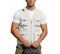 Générique Gilet De Sécurité Haute Visibilité Gilet De Pêche avec Multi-Poches pour Homme Léger Respirant À Séchage Rapide Veste Camping Pêche Randonnée en Plein Air Travail Cargo Photographie