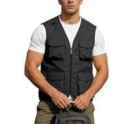 Générique Gilet De Sécurité Haute Visibilité Gilet De Pêche avec Multi-Poches pour Homme Léger Respirant À Séchage Rapide Veste Camping Pêche Randonnée en Plein Air Travail Cargo Photographie