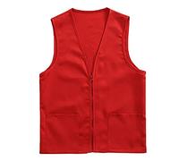 Générique Gilet De Travail Mixte Sans Manches Veste Employé Supermarché Association Équipe Avec Poches Coupe Pratique Pour Activité Accueil Logistique Et Événement S-3XL