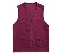 Générique Gilet De Travail Mixte Sans Manches Veste Employé Supermarché Association Équipe Avec Poches Coupe Pratique Pour Activité Accueil Logistique Et Événement S-3XL