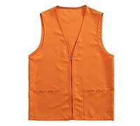 Générique Gilet De Travail Mixte Sans Manches Veste Employé Supermarché Association Équipe Avec Poches Coupe Pratique Pour Activité Accueil Logistique Et Événement S-3XL