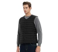 Générique Gilet En Duvet Pour Homme,Gilet de sport homme pais chaud Hauts Veste Manteau Parka LéGèRe Capuche Automne Hiver Avec Poches voyage, golf, randonnée