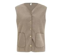 Générique Gilet en Molleton Polaire Doux sans Manche Coupe Classique Womens Fleeced Vest Femme Gilet sans Manche Femme Bouton Matelassée Débardeur Veste avec Poches