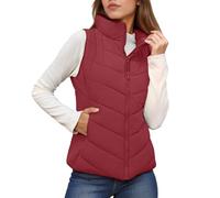Générique Gilet matelassé sans manches pour femme coupe à col montant idéal comme veste d'appoint élégante pour la saison froide bureau ou en escapade
