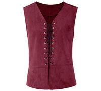 Générique Gilet médiéval pour Renaissance Victorien Pirates sans manches Gothique Viking Steampunk Cosplay Steampunk Gilet Rétro
