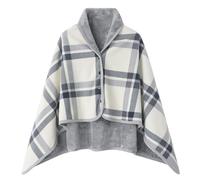Générique Gilet Polaire Femme Poncho Plaid Uni Cape Hiver Chaud Chale Châle Chauffant De Voyage Bébé Pour Fêtes Cardigan Ponchos Et Capes Pull D'hiver