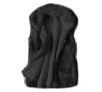 Générique Gilet Sans Manche Femme Gilet Polaire Court Femme Fausse Fourrure Manteau Col Debout Cardigan Hiver Petite Taille Laine Élégant Casual Mode Hiver Outerwear Veste en Laine(#07,XL)