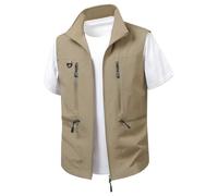 Générique Gilets Sans Manche Homme Gilet Veste De Chasse Cardigans Tactique Reporter Saharienne Anti Couteau Multipoches Manches Course a Pied Kway Rafraichissant