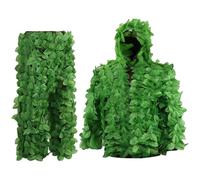 Générique Gilly Suit, 3D Leafy Suit with Adjustable Elastic Waist, Camouflage Effect, Invisible in The Woods for Wildlife Photography, Bird Watching