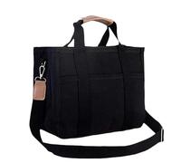 Générique Gilmore-Glee Tote Bag, Everyday Tote Bag Large Durable Canvas Tote with Multi-Pockets, Adjustable Strap for Business, Home (Black,S)