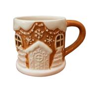 Générique Gingerbread Glow-in-The-Dark Mug | Christmas Gingerbread House Ceramic Coffee Mug,Creative DIYs Holiday Decoration, Christmas Parties Present For Family Friends