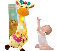 Générique Girafe Musicale Interactive, Peluche Qui Chante 10 Chansons pour Enfants, Jouet Interactif Lumineux Et Chantant Enregistrement Et Répétition De Ce Que Vous Dites (1 pièce)