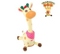 Générique Girafe parlante et dansante - Peluche Musicale et Lumineuse pour Tout-Petits de 1 à 3 Ans, répète Vos Paroles, Jouet interactif en Peluche avec lumières LED (1pcs)