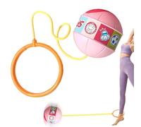 Générique Girls Ankle Skip Ball, LED Light-Up Skipping Rope Toy, Interactive Fitness Game, Perfect for Kids Teens Adults, Outdoor Playground Yard Garden Party Home Activity, 100g Blue Pink